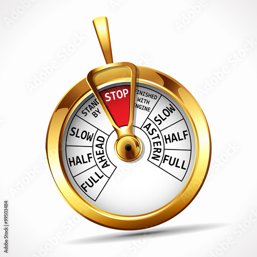 Engine room telegraph - Full stop concept