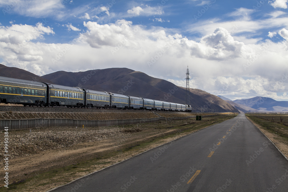 Qinghai-Tibet railway and highway
