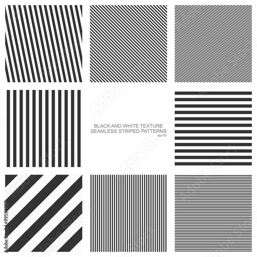 Set of seamless striped patterns