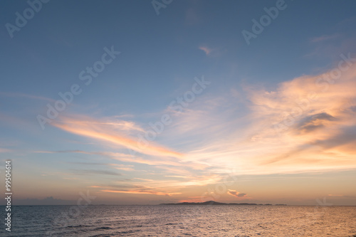 Sea and sky at sunset from Thailand beach © uppichaya