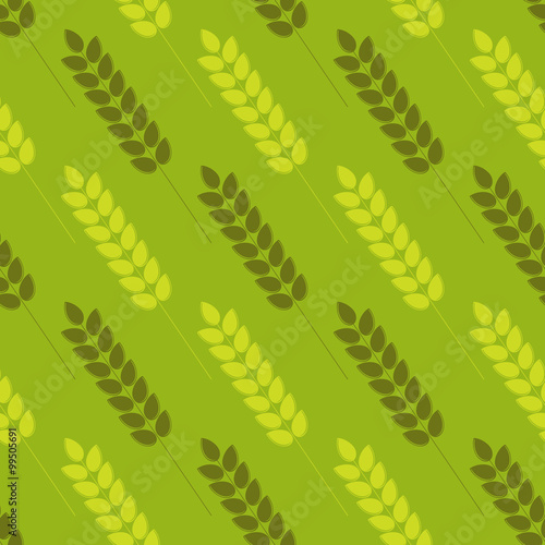 seamless background with an image of wheat ears
