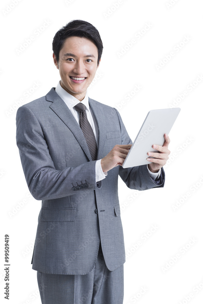 Young businessman with digital tablet Young businessman with digital tablet