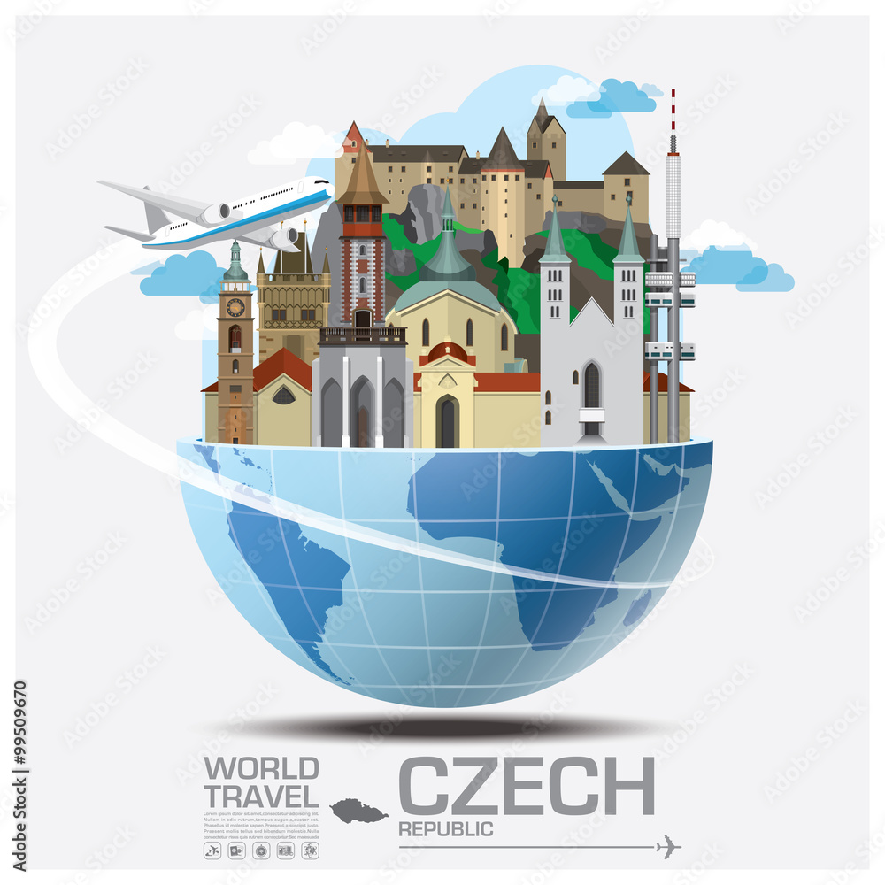 Czech Landmark Global Travel And Journey Infographic