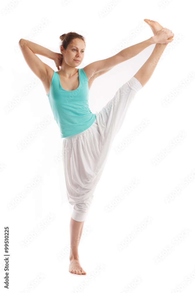 Young real yoga instructor practicing Young real yoga instructor practicing
