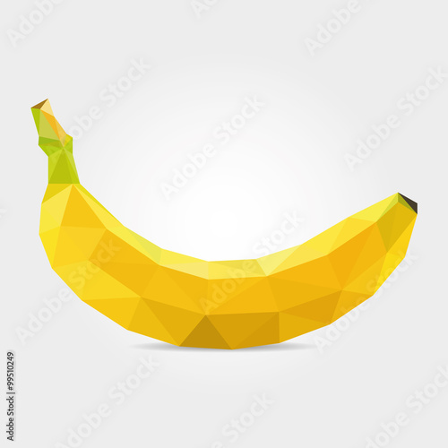 Polygonal Banana in Vector