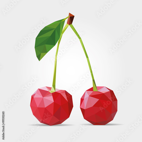 Polygonal Cherry in Vector