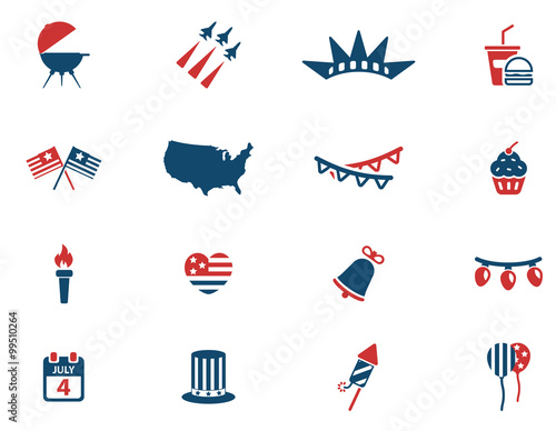 Independence day simply icons