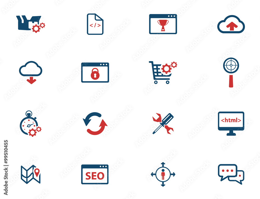 SEO and development simply icons