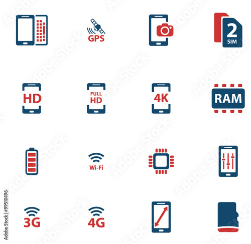 Smarthone specs simply icons