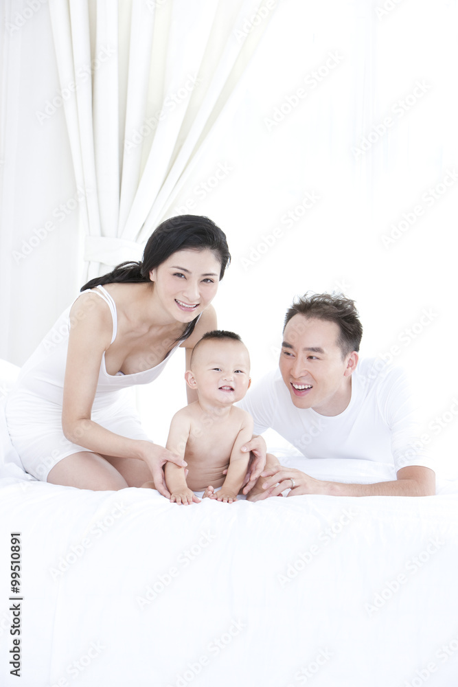 Joyful young family Joyful young family