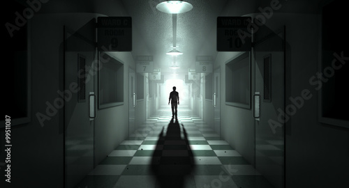 фотографія Mental Asylum With Ghostly Figure