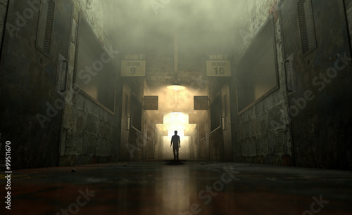 Foto Mental Asylum With Ghostly Figure