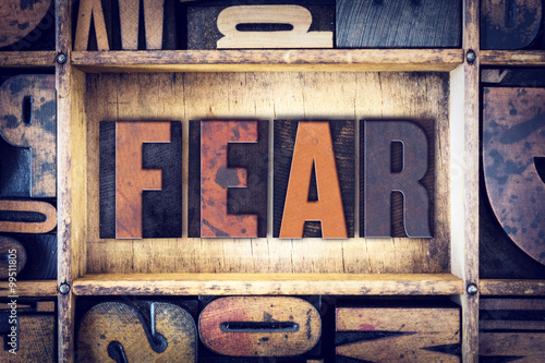 Fear Concept Letterpress Type