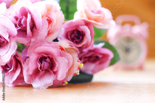 Stock Photo:.colorful rose flower vintage style picture in soft