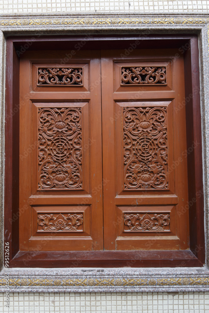 Obraz premium Window Chinese temple