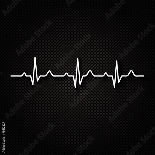 Vector Illustration heart rhythm ekg .