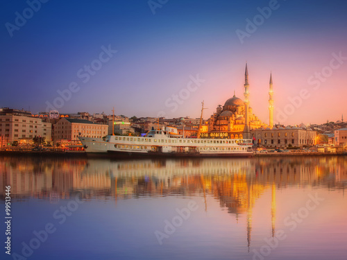 The beauty panorama of Istanbul at a dramatic sunset © boule1301