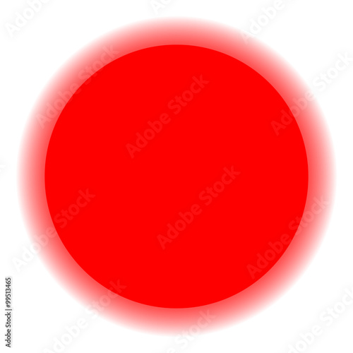 Red sun on white background