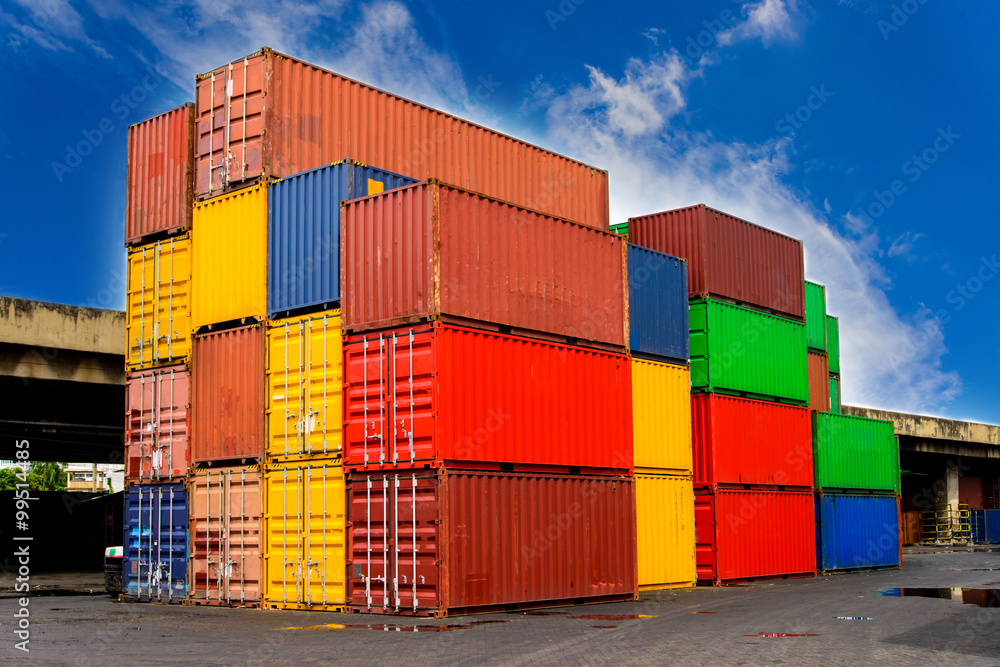 Fototapeta premium Containers in the port