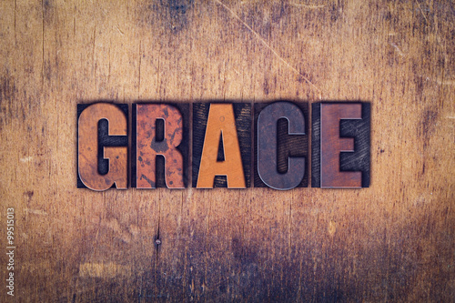 Fotografie Grace Concept Wooden Letterpress Type