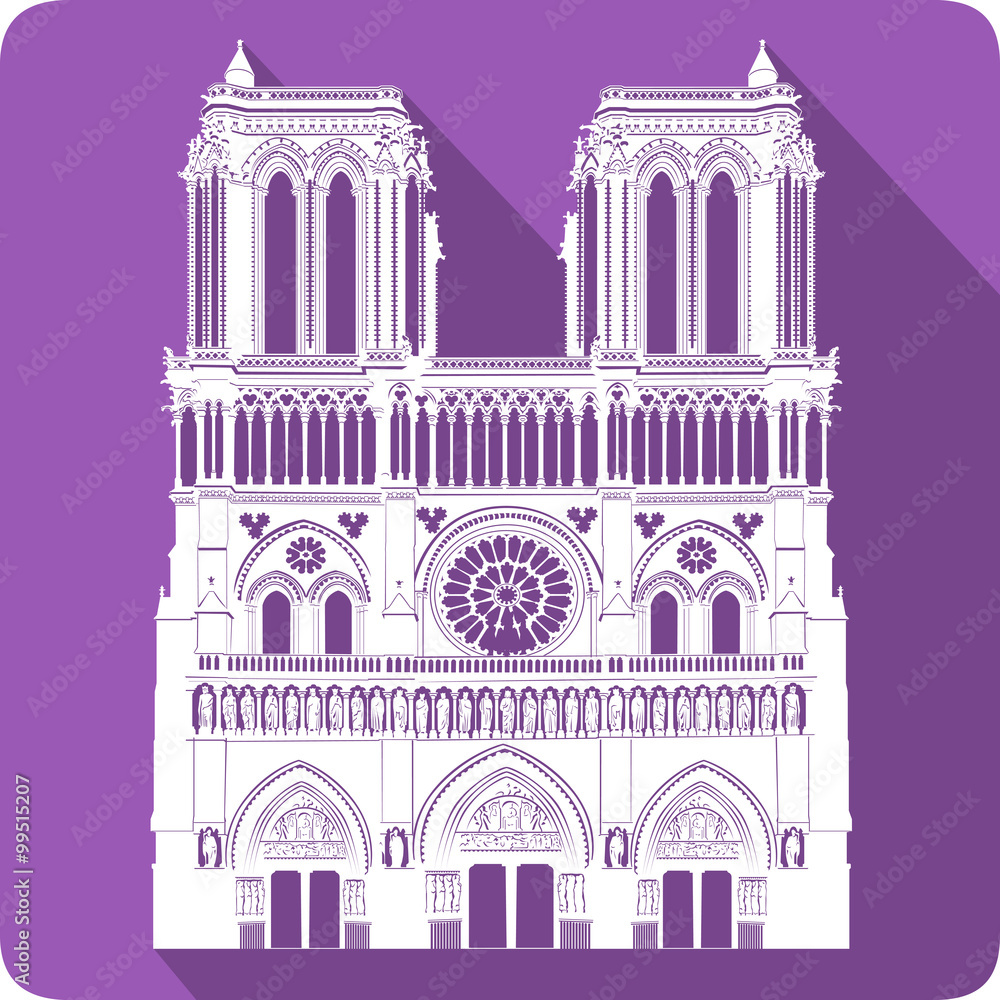 Fototapeta premium Cathedral, vector illustration