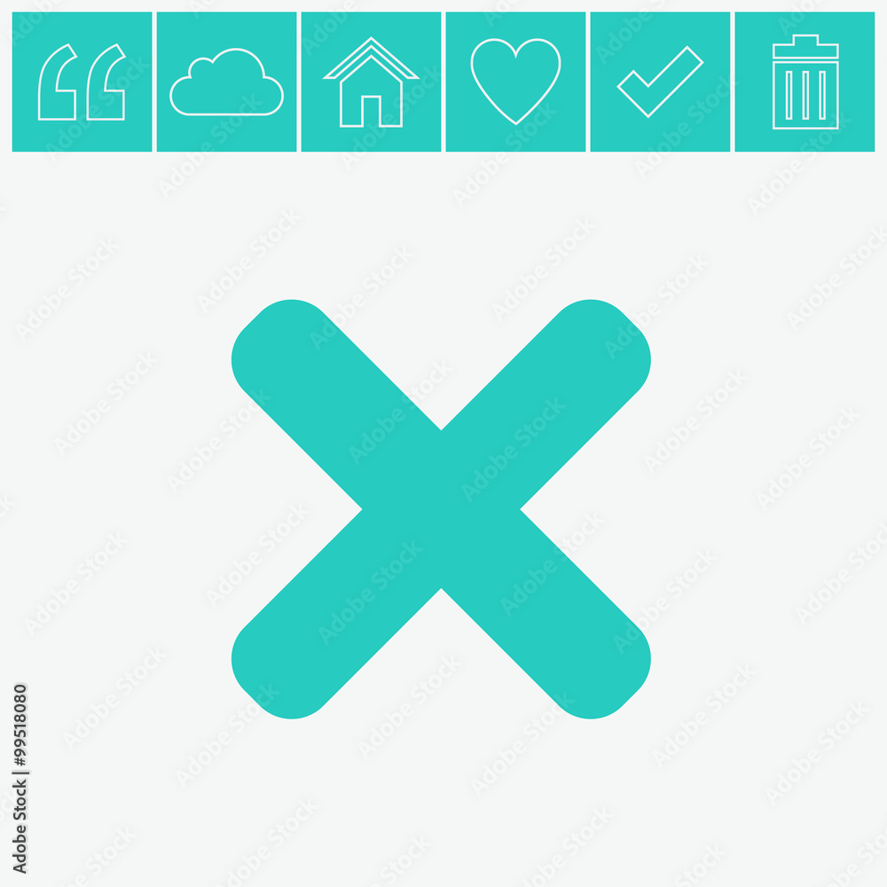 Obraz premium Remove, delete, x icon.