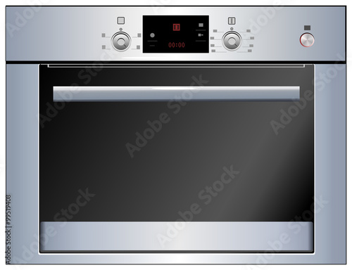 Electric oven. Vector
