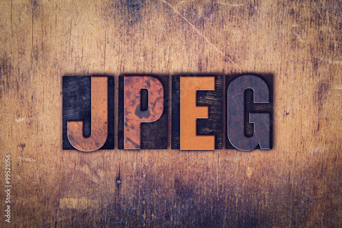 JPEG Concept Wooden Letterpress Type photo