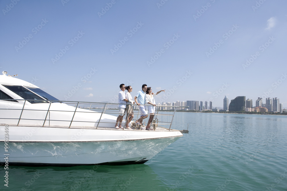 Friends Having Fun on a Yacht
