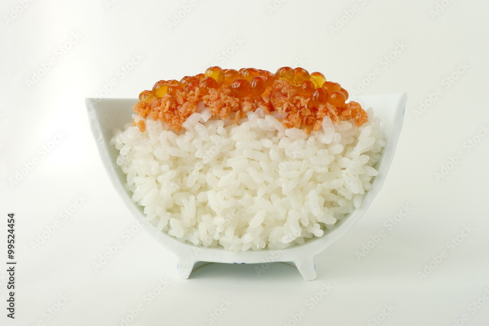 いくら丼の断面
