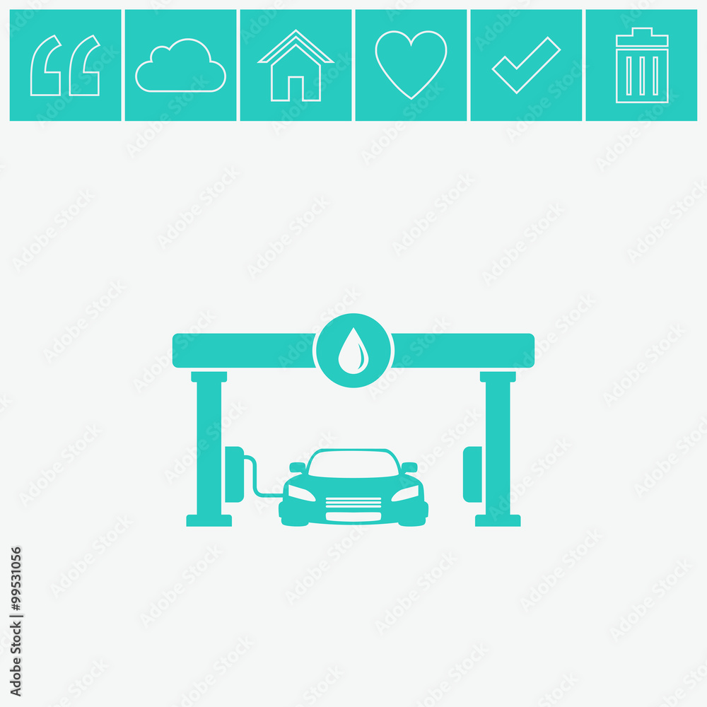 Gas station vector icon.