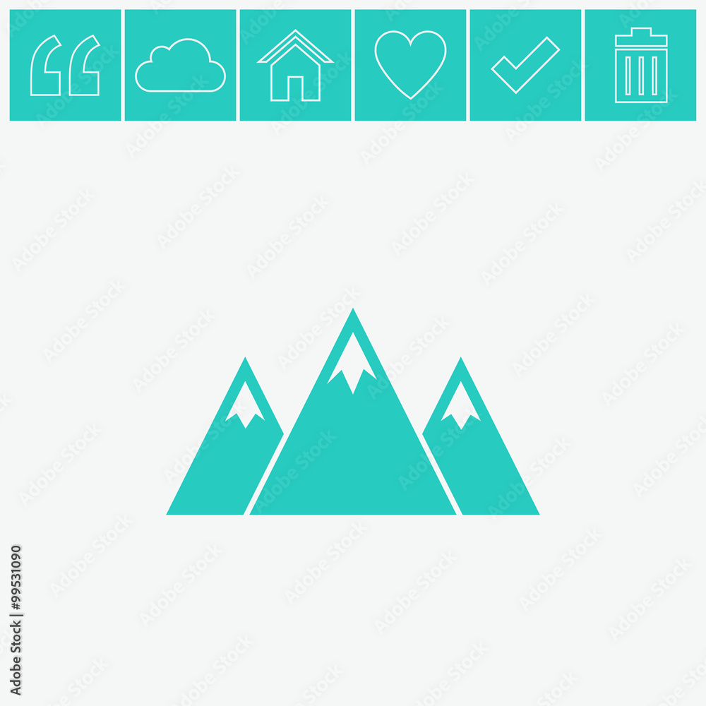 Mountain vector icon.
