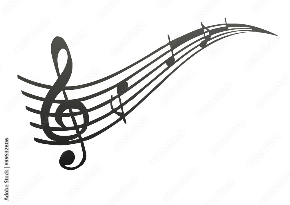 Fototapeta premium musique clef de sol