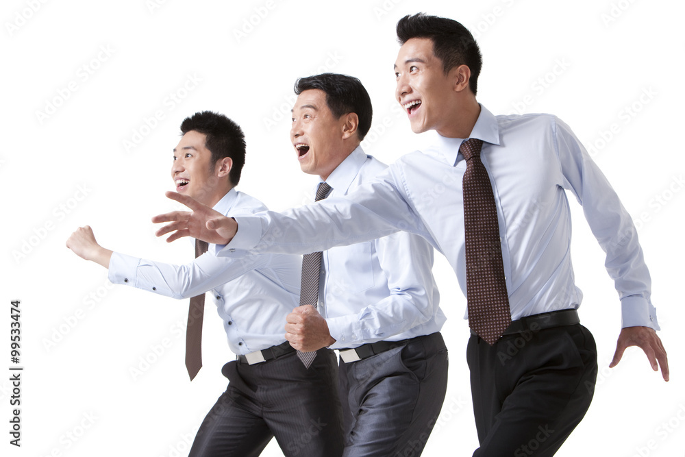 Businessman Racing Against Each Other Businessman Racing Against Each Other