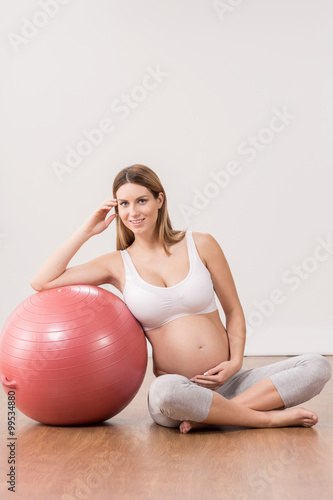 Beautiful woman in pregnant