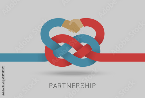 Partnership concept vector illustration in flat style.