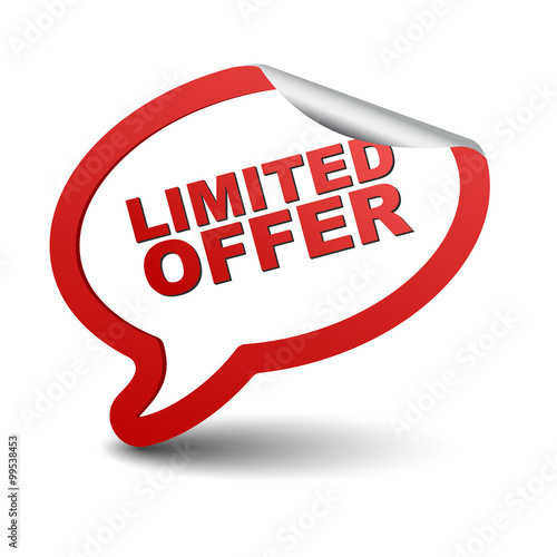 red vector element bubble limited offer