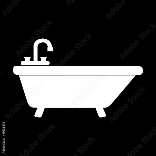 White Bathtub Icon