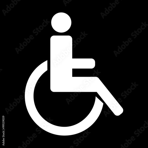 White disabled icon