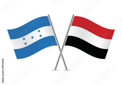 Free Download Honduras and Yemen flags. Vector illustration. - GFXLoad