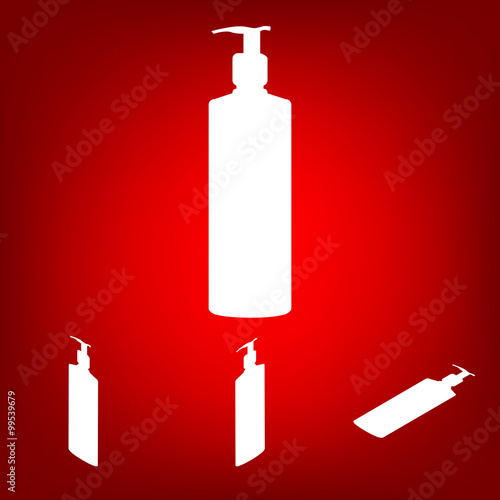 Gel, Foam Or Liquid Soap Dispenser Pump Plastic Bottle silhuette