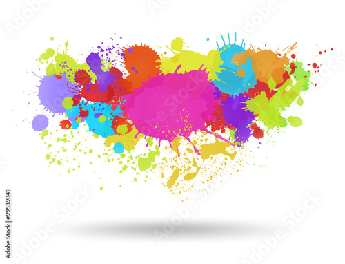 Multi color blots background. Vector illustration