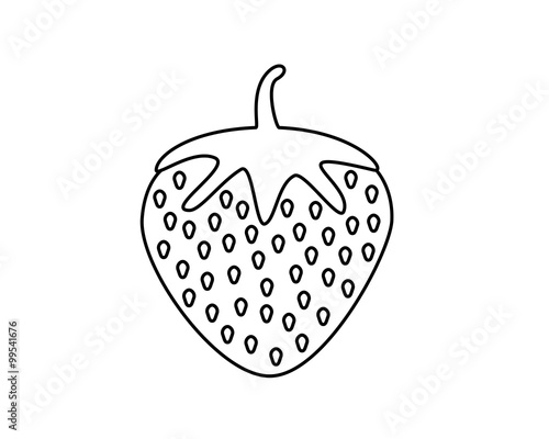 Line icon fruit strawberry