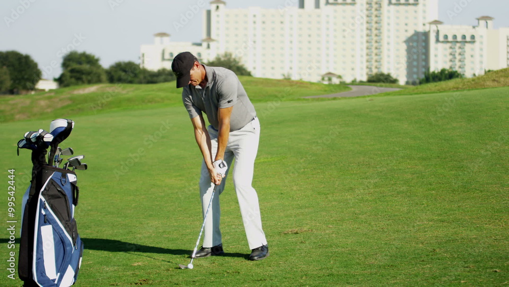 Golfer Caucasian Male Golf Sport Competition Course Professional Travel Golfer Caucasian Male Golf Sport Competition Course Professional Travel