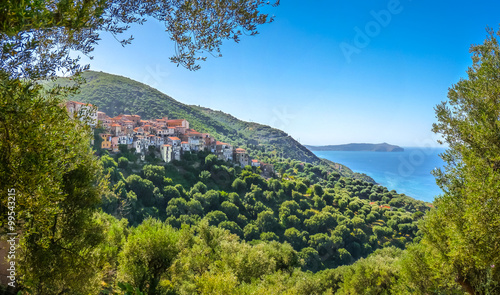 Obraz na płótnie Beautiful coastal landscape at the Cilentan Coast, Campania, southern Italy w salonie