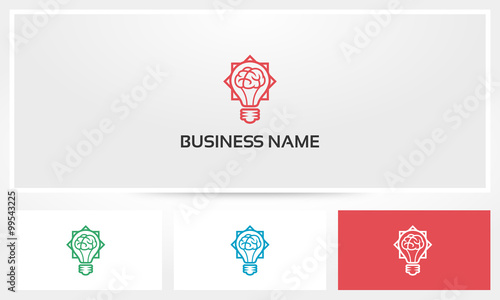 Smart Brain Lightbulb Logo