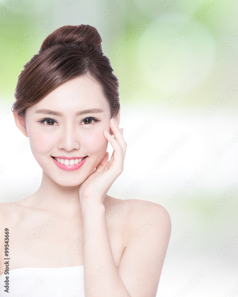 beautiful Skin care woman Face
