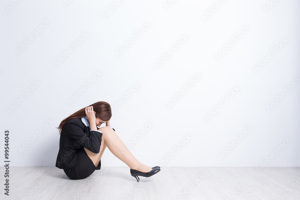 business woman feel unhappy business woman feel unhappy