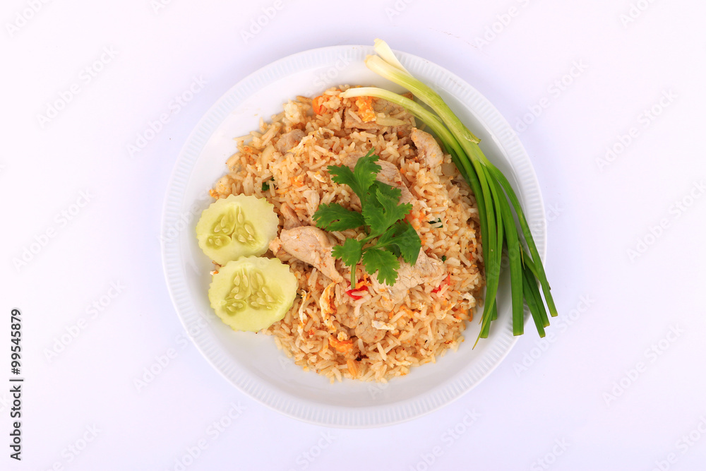 Thai Style Fried rice with pork in Bangkok, Thailand Thai Style Fried rice with pork in Bangkok, Thailand