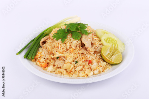 Thai Style Fried rice with pork in Bangkok, Thailand